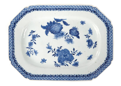 An 18th Century Chinese Export Blue and White Porcelain Rectangle Plate