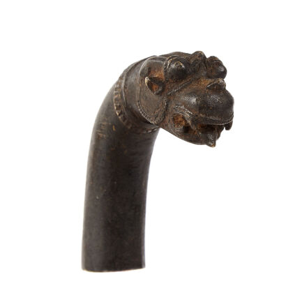 A 16th/18th Century India Bronze Mogul Handle