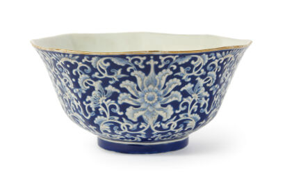 A Late-18th Century Chinese Blue Enamel Large Bowl