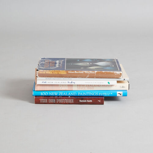SIX ART BOOKS New Zealand Potters, Their Work and Words by Doreen Blumhardt and Brian Brake; The Reader's Digest Collection: Manet to Picasso; Art New Zealand Today by E M Caughey; New Zealand Panting Since 1960 by Peter Cape; 100 New Zealand Paintings by
