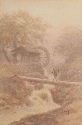 S TOSUHE Water Wheel with Bridge