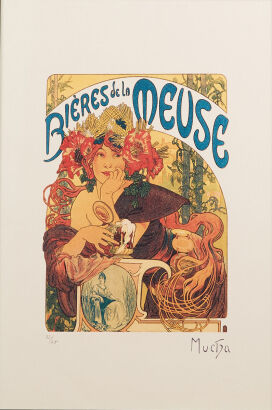 ALPHONSE MUCHA Bieres de la Meus