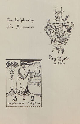 LEO BENSEMANN Two Bookplates by Leo Bensemann