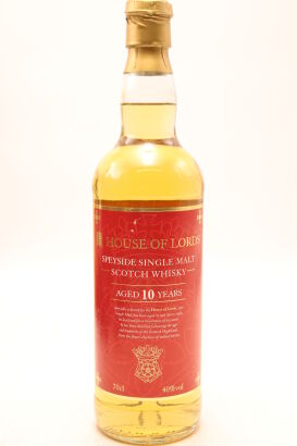 (1) House Of Lords Single Speyside Malt 10 Year Old, 40% ABV