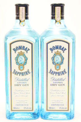 (2) Bombay Sapphire Gin, 1000ml