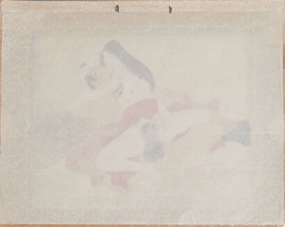 A Japanese Shunga Painting (on silk)