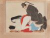 A Japanese Shunga Painting (on silk) - 2