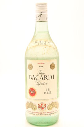 (1) Bacardi Superior Rum, 40% ABV, 1000ml, circa 1980s