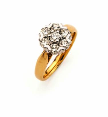 A Modern Style Diamond Cluster Ring