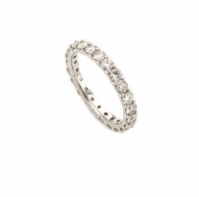 A White Gold Eternity Ring with Diamonds