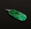 A Jadeite Carved Ruyi Pendant - 3