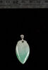 A Jadeite Pendant with White Gold Bale Set and Three Diamonds - 2