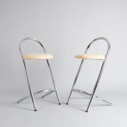 A Pair of Paperclip Style Stools