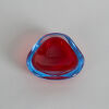 A Red and Blue Art Glass Ashtray - 2