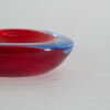 A Red and Blue Art Glass Ashtray - 3