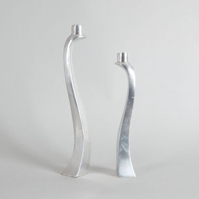 A Pair of Nessy Style Candlesticks