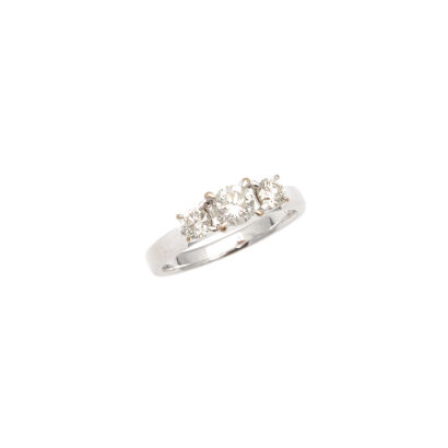 18ct White Gold Three Stone Diamond Ring