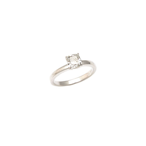 Platinum 1.02ct Cushion Cut Diamond Solitaire Ring