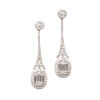 A Pair of 18ct White Gold Diamond Drop Earrings 