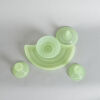 A Uranium Glass Dressing Table Set - 4