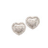 A Pair of 18ct White Gold Diamond Heart Earrings