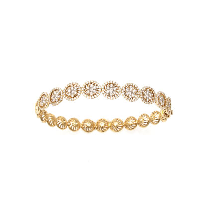 18ct Diamond Cluster Bangle 