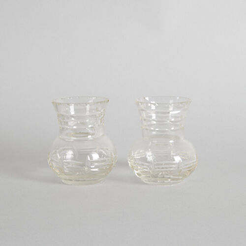 A Pair of Crystal Vases