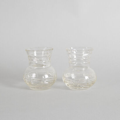 A Pair of Crystal Vases