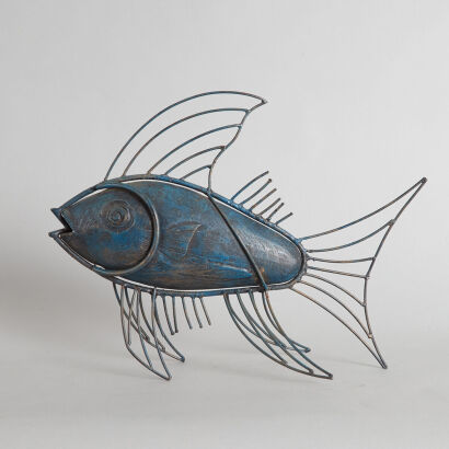 A Wooden Fish Sculpture