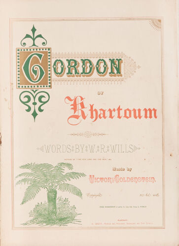 Gordon of Khartoum Musical Score