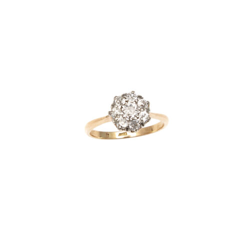 18ct Antique Diamond Cluster Ring