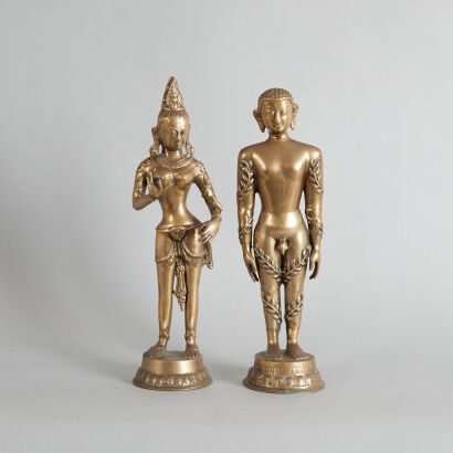 A Pair of Old Indian Standing Buddhas