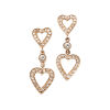 A Pair of Diamond Heart Shaped Drop Earrings 