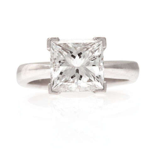 3.02ct Princess F VS2 GIA Important Diamond Ring