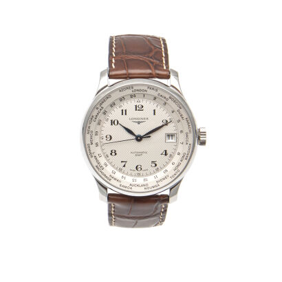 A Stainless Steel Longines Master Wristwatch