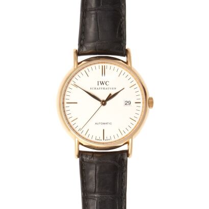 A Rose Gold IWC Portofino Wristwatch