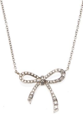 18ct Diamond Bow Pendant