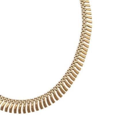 14ct Fancy Link Graduated Chain Necklace