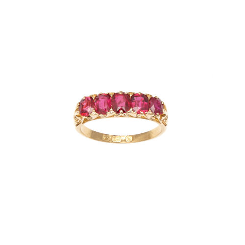 18ct Antique Ruby and Diamond Ring 