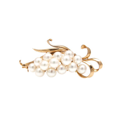 14ct Pearl Spray Brooch 