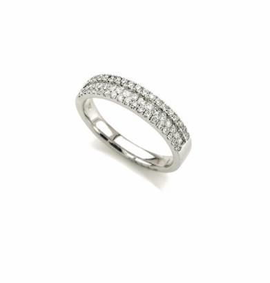 A White Gold and Diamond Dress Ring