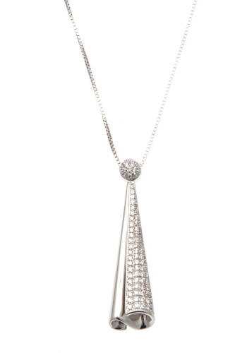 18ct White Gold Diamond Pendant on Chain