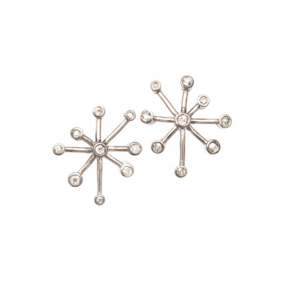 A Pair of Diamond Star Studs 