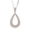 14ct Gold Diamond Drop Pendant