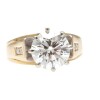 18ct Yellow and White Gold 3.68ct Solitaire Diamond Ring