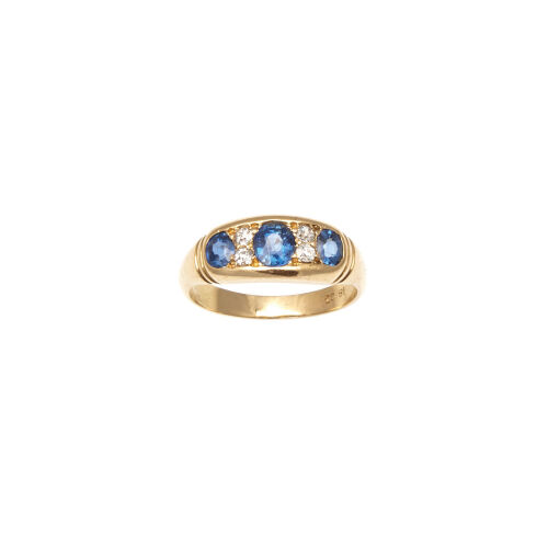 18ct Estate Sapphire and Diamond Ring