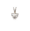 18ct White Gold Heart Shaped Diamond Pendant 