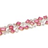 18ct Pink Tourmaline and Diamond Bracelet 