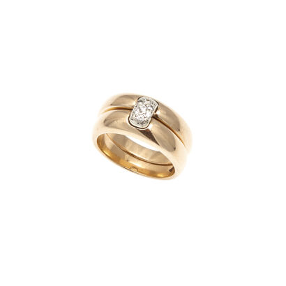 9ct Rose Gold and Diamond Ring