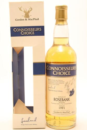(1) 1991 Connoisseurs Choice Rosebank Gordon & MacPhail Single Malt Scotch Whisky, 43% ABV (GB)